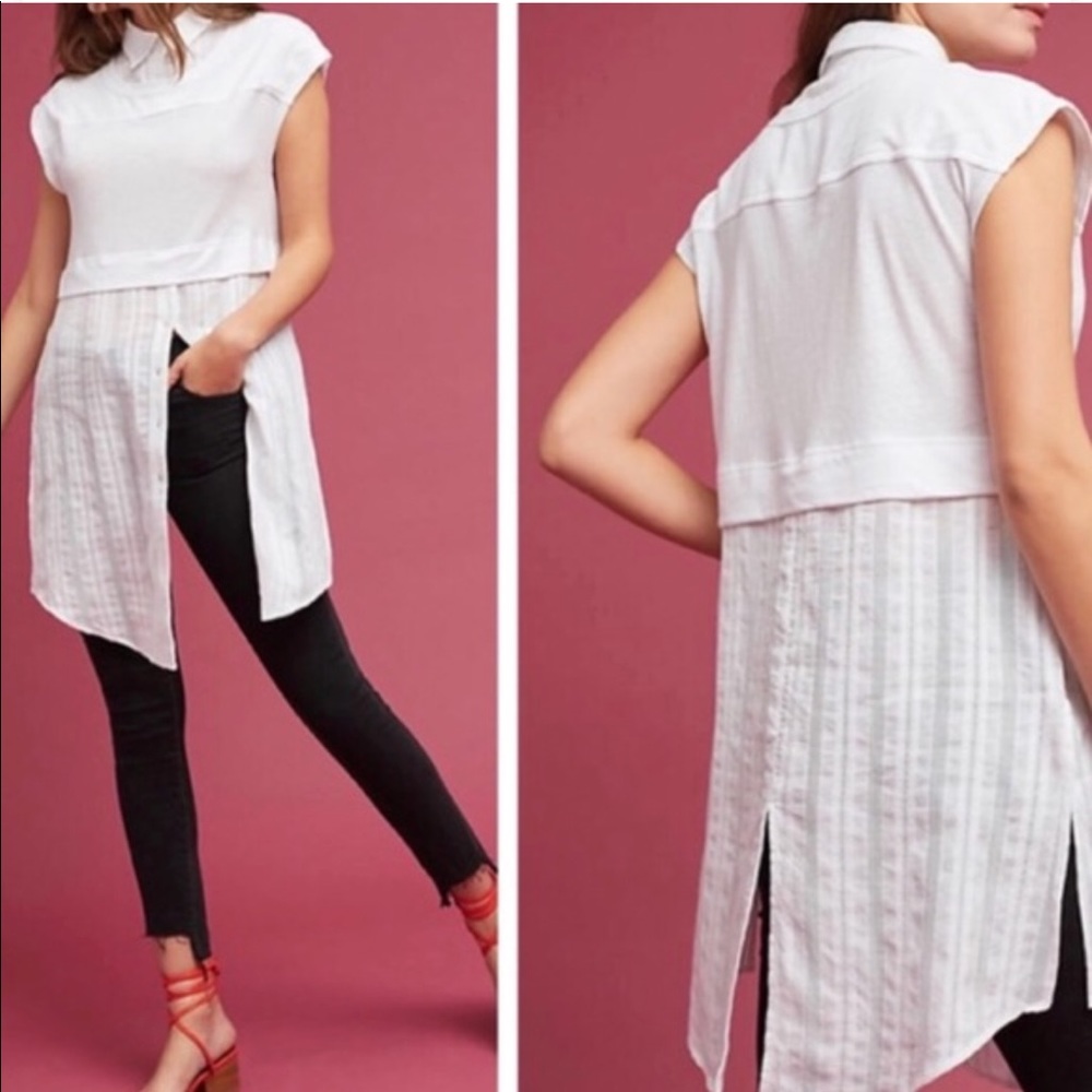 Anthropologie Postmark Londra Tunic White Sz XS